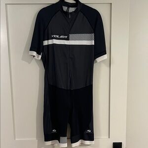 Men's Black and White triathlon suit